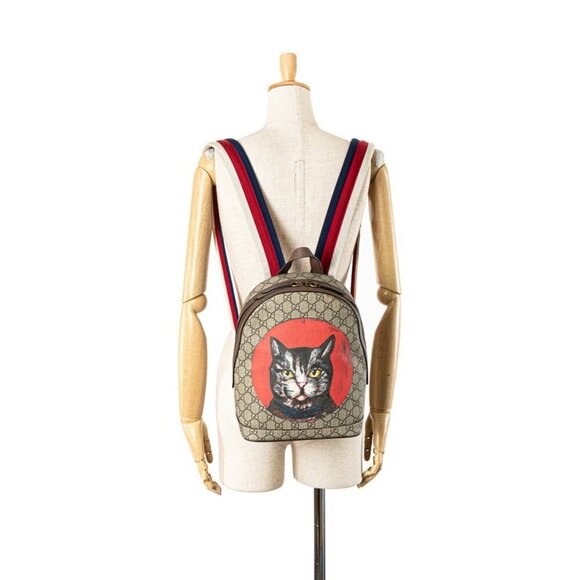 GUCCI Authentic Brown Leather Backpack